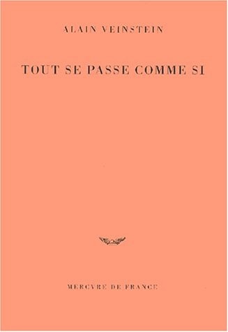 TOUT SE PASSE COMME SI, de Alain Veinstein | portada del libro