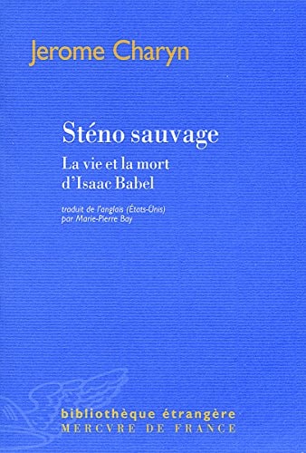 STENO SAUVAGE, de Jerome Charyn | portada del libro