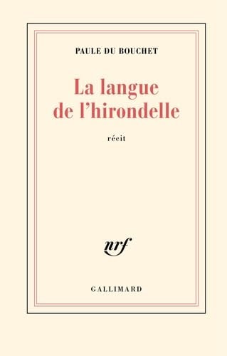 LA LANGUE DE L'HIRONDELLE, de Paule Du Bouchet | portada del libro