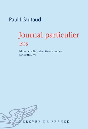 JOURNAL PARTICULIER 1935, de Paul Léautaud | portada del libro