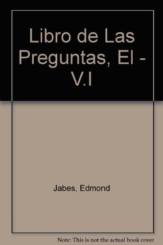 LIBRO DE LAS PREGUNTAS, de JABES | portada del libro