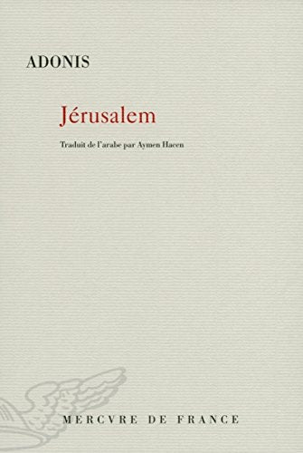 JERUSALEM, de Adūnīs | portada del libro