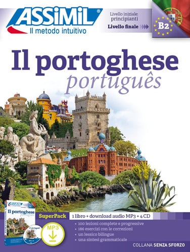 IL PORTOGHESE, LIVELLO INIZIALE PRINCIPIANTI, LIVELLO FINALE B2 : SUPER PACK : 1, de ASSIMIL | portada del libro