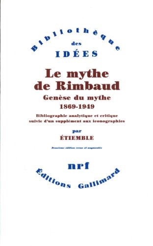 LE MYTHE DE RIMBAUD, de René Étiemble | portada del libro