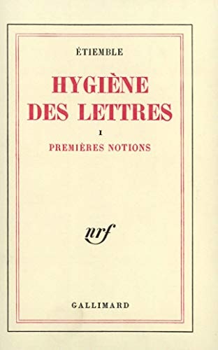 PREMIERES NOTIONS, de René Etiemble | portada del libro