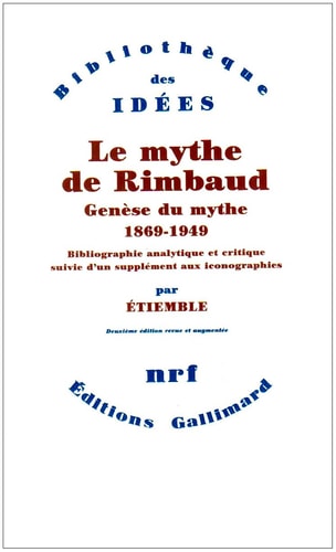 LE MYTHE DE RIMBAUD, de René Étiemble | portada del libro
