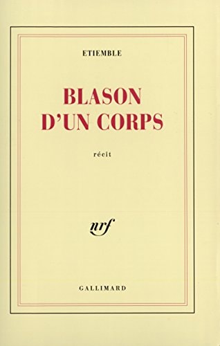 BLASON D'UN CORPS, de René Étiemble | portada del libro