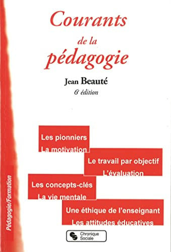 COURANTS DE LA PEDAGOGIE, de BEAUTE JEAN | portada del libro