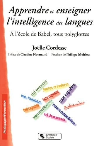 APPRENDRE ET ENSEIGNER L'INTELLIGENCE DES LANGUES, de CORDESSE JOELLE | portada del libro