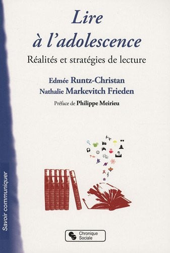 LIRE A L'ADOLESCENCE, de RUNTZ & FRIEDEN | portada del libro