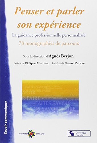 PENSER ET PARLER SON EXPERIENCE, de BERJON AGNES | portada del libro