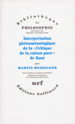 INTERPRETATION PHENOMENOLOGIQUE DE LA CRITIQUE DE LA RAISON, de Heidegger | portada del libro