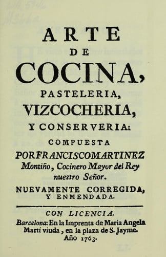 ARTE DE COCINA, PASTELERIA, VIZCOCHERIA Y CONSERVERIA, de MARTINEZ MONTIÑO | portada del libro