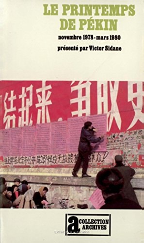 LE PRINTEMPS DE PEKIN, de Sidane | portada del libro