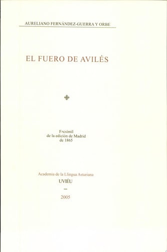 FUERO DE AVILES EL, de LLIBRERIA FACSIMILAR | portada del libro
