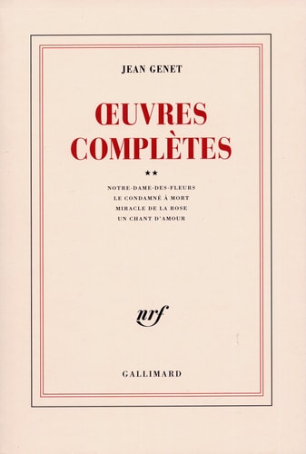 OEUVRES COMPLETES T2, de Jean Genet | portada del libro
