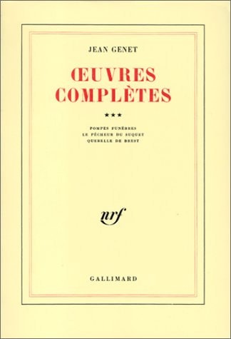 OEUVRES COMPLETES T3, de Jean Genet | portada del libro
