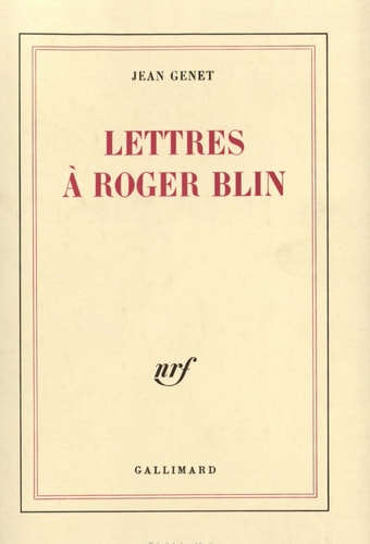 LETTRES A ROGER BLIN, de Genet | portada del libro