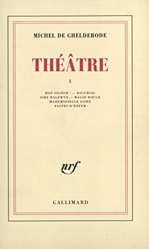 THEATRE T1, de Michel De Ghelderode | portada del libro