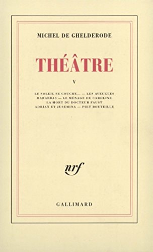 THEATRE T5, de Michel De Ghelderode | portada del libro
