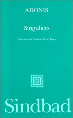 Singuliers, de Adūnīs | portada del libro