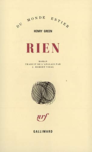 RIEN, de Henry Green | portada del libro