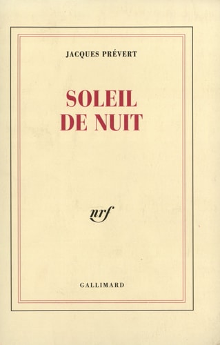 SOLEIL DE NUIT, de Jacques Prévert | portada del libro