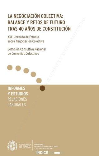 NEGOCIACION COLECTIVA: BALANCE Y RETOS DE FUTURO TRAS 40 AÑOS DE, de Varios autores | portada del libro