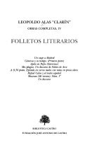 OBRA COMPLETA, de ALAS | portada del libro