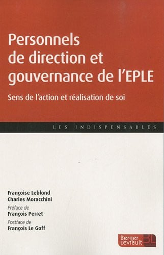 PERSONNELS DE DIRECTION ET GOUVERNANCE D UN EPLE, de RENAUDIE OLIVIE | portada del libro