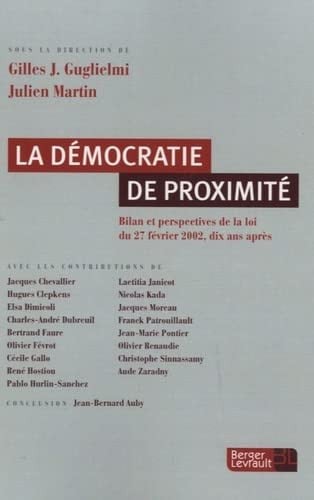 LA DEMOCRATIE DE PROXIMITE, de GUGLIELMI GILLE | portada del libro