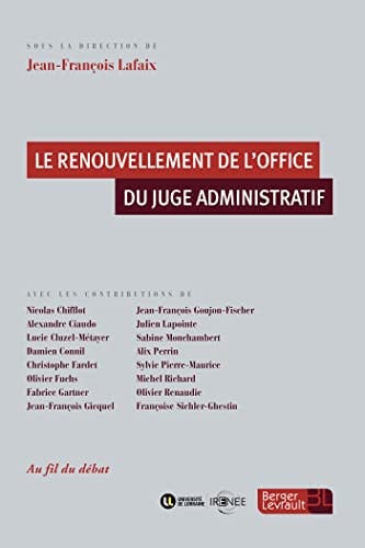 LE RENOUVELLEMENT DE L OFFICE DU JUGE ADMINISTRATIF, de RENAUDIE (DIR) | portada del libro