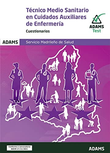 TECNICO MEDIO SANITARIO EN CUIDADOS AUXILIARES DE ENFERMERIA - CUESTIONARIOS | portada del libro
