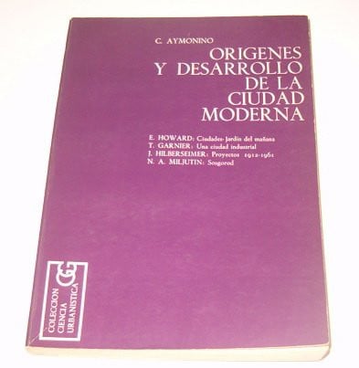 Origenes y desarrollo de la ciudad moderna, de AYMONINO | portada del libro