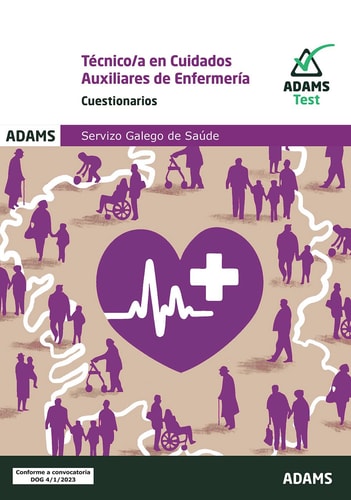 CUESTIONARIOS TECNICO-A EN CUIDADOS AUXILIARES DE ENFERMERIA, de VARIOS AUTORES | portada del libro