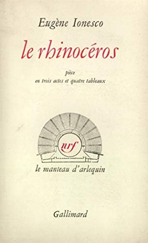 RHINOCEROS, de Ionesco | portada del libro