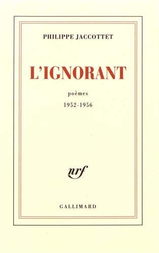 L'IGNORANT, de Jaccottet | portada del libro