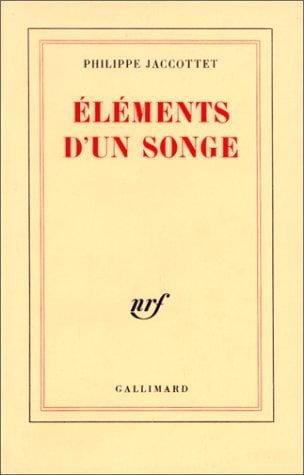 ELEMENTS D'UN SONGE, de Jaccottet | portada del libro