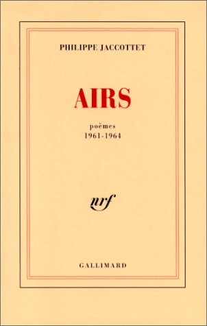AIRS, de Jaccottet | portada del libro