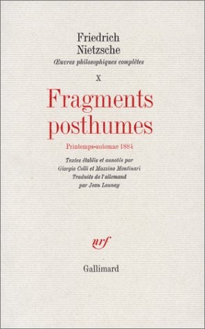 FRAGMENTS POSTHUMES, de Friedrich Nietzsche | portada del libro