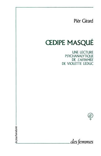 OEDIPE MASQUE, de GIRARD PIER | portada del libro