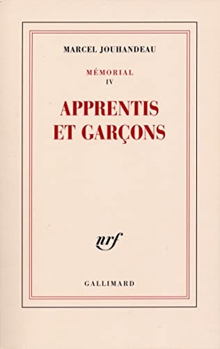 APPRENTIS ET GARCONS, de Jouhandeau | portada del libro