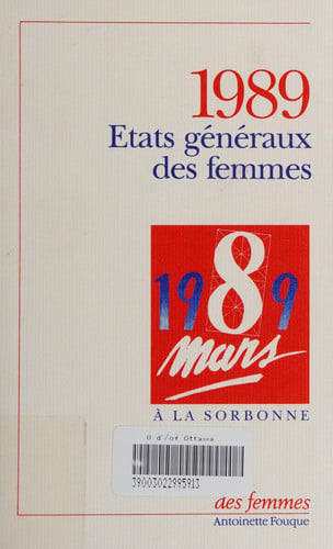 ETATS GENERAUX DES FEMMES 8 MARS 1989 GRAND AMPHITHEATRE DE, de ALLIANCE DES FE | portada del libro