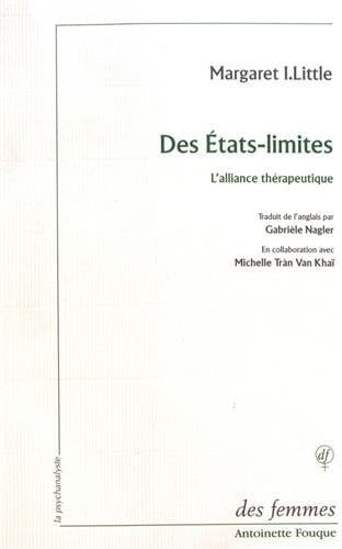 DES ETATS-LIMITES, de LITTLE MARGARET | portada del libro