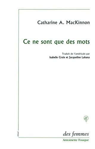 CE NE SONT QUE DES MOTS, de MACKINNON CATHA | portada del libro