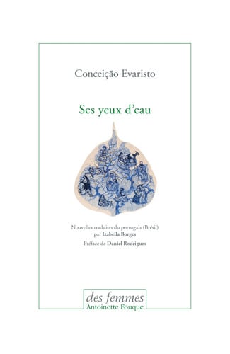 SES YEUX D'EAU, de EVARISTO CONCEI | portada del libro