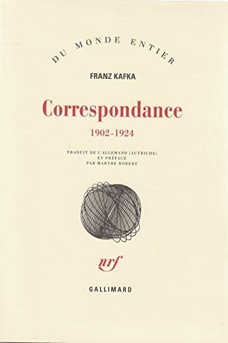 CORRESPONDANCE, de Franz Kafka | portada del libro