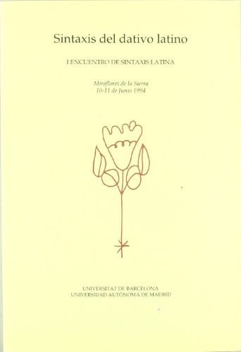 Sintaxis del dativo latino, de Torrego | portada del libro