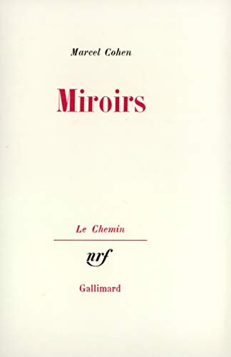 MIROIRS, de Marcel Cohen (écrivain).) | portada del libro