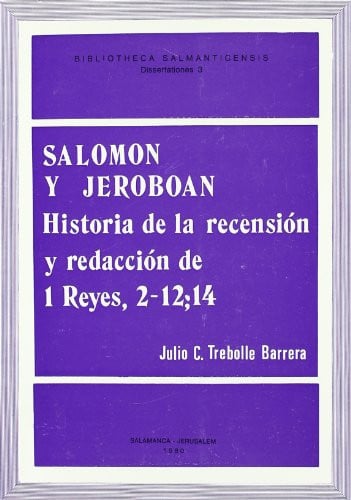 Salomón y Jeroboán, de Julio Trebolle Barrera | portada del libro